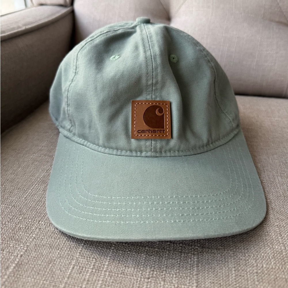 Vintage Carhartt Canvas Mint/Moss Green Logo StrapBack Adjustable Hat